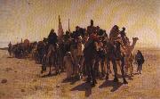 leon belly Pilgrims Going to Mecca. Sweden oil painting artist